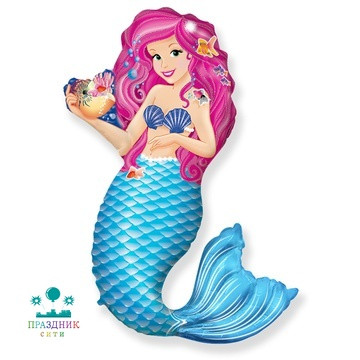ШАР (Фольга) Ф ФИГУРА 90 in Русалочка с ракушкой/FM