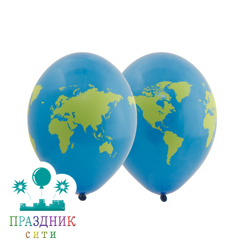 ШАР с рисунком 14" Земной шар