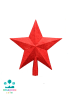 УКРАШЕНИЕ елочное макушка Звезда красная блеск 23 см