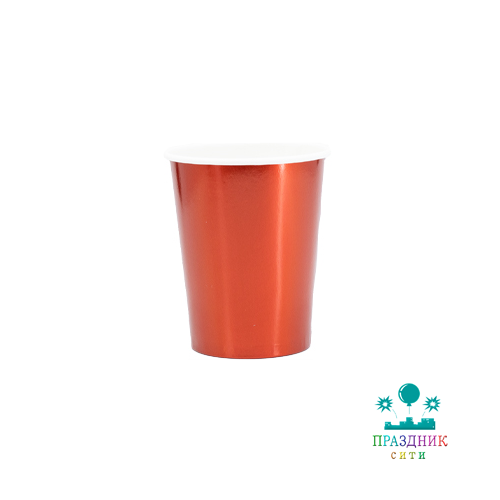 СТАКАН Красный фольгированный 6шт