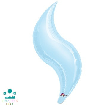 ШАР (Фольга) А Б/РИС ЗИГЗАГ 28 in Пастель Blue