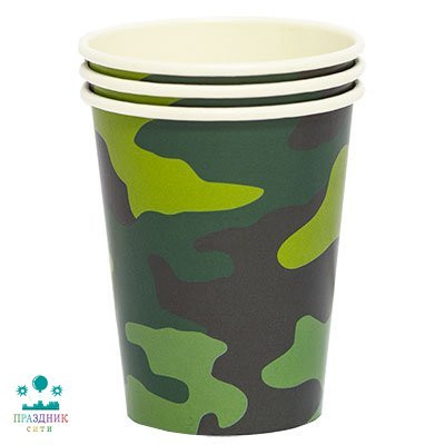 СТАКАН Камуфляж бум 6шт