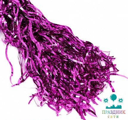 ДОЖДИК Волна голограф розовый 1,5м