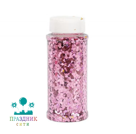 БЛЕСТКИ Конфетти д/декора розовые 90гр/G