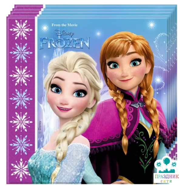 САЛФЕТКА Холодное сердце cев сияние 33см