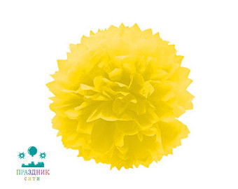ПОМПОН бумажный желтый 40см