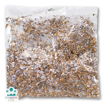 КОНФЕТТИ Крошка фольг золото/серебр 50гр