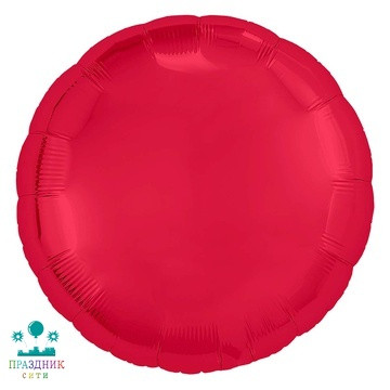 ШАР (Фольга) Р Б/РИС КРУГ 18 in Металлик Red