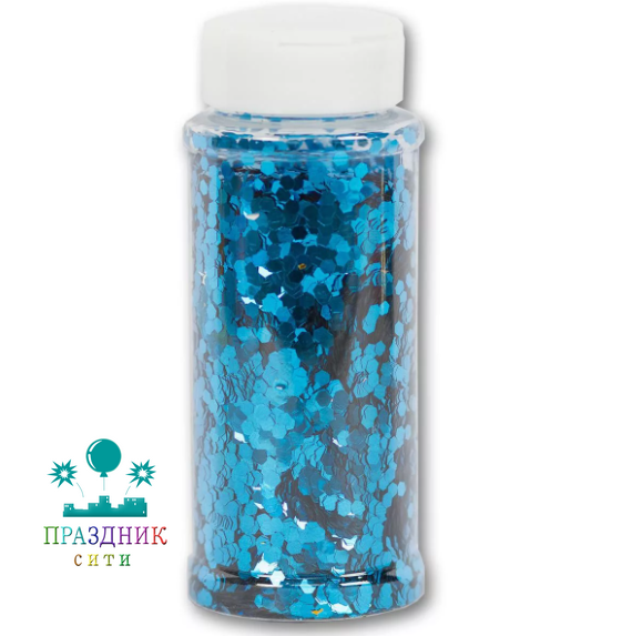 БЛЕСТКИ Конфетти д/декора голубые 90гр/G