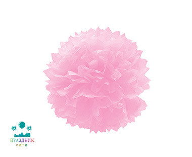 ПОМПОН бумажный розовый 40см