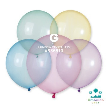 ШАР (латекс) 18" Кристалл ассорти RAINBOW