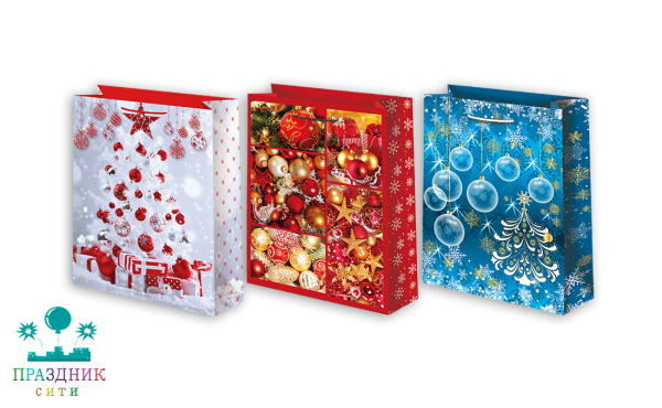 ПАКЕТ подарочный НГ 33х45 см