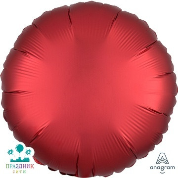 ШАР (Фольга) А Б/РИС КРУГ 18 in Сатин Sangria