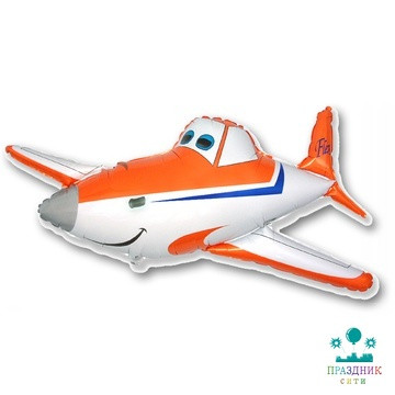 ШАР (Фольга) Ф ФИГУРА 40 in Самолет оранжевый