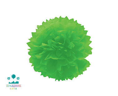 ПОМПОН бумажный светло-зеленый 40см