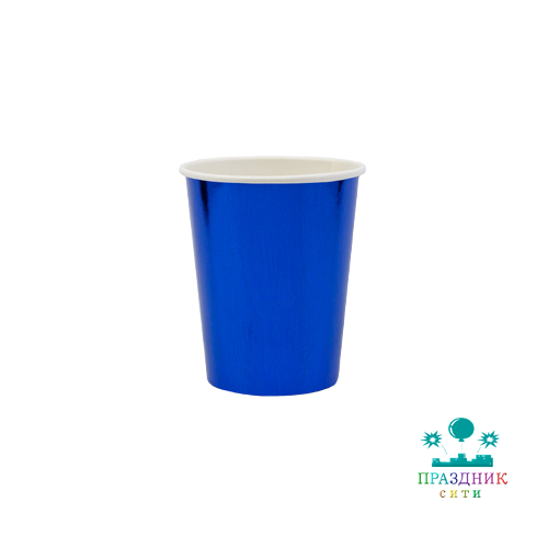 СТАКАН Синий фольгированный 6шт