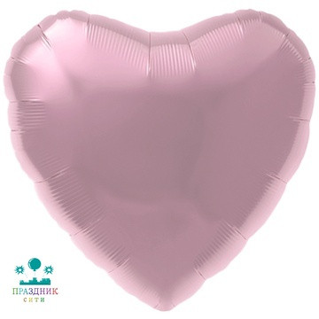 ШАР (Фольга) Р Б/РИС СЕРДЦЕ 18 in  Пастель Pink