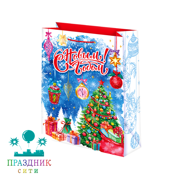 ПАКЕТ подарочный НГ 41х56 см