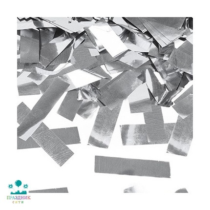 КОНФЕТТИ Прямоугольное фольг сереб 300гр