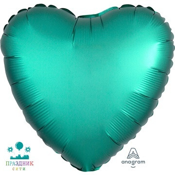 ШАР (Фольга) А Б/РИС СЕРДЦЕ 18 in Сатин Jade