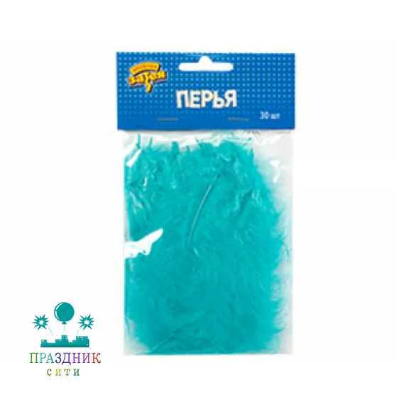 ПЕРЬЯ декоративн Тиффани 10см 30шт