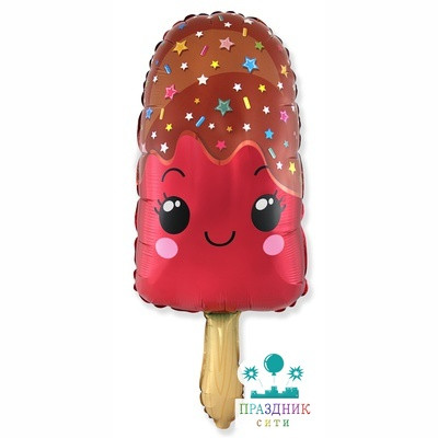 ШАР (Фольга) Ф ФИГУРА 70 in Мороженое Эскимо красное