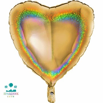 ШАР (Фольга) Г Б/РИС БЛЕСК СЕРДЦЕ 18 in Gold 5