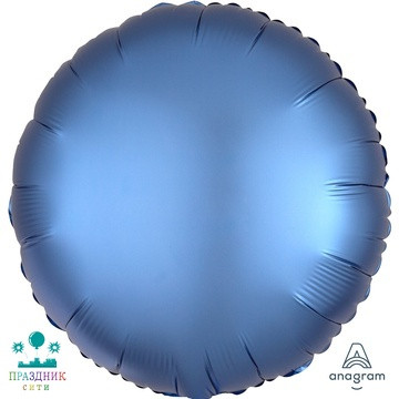 ШАР (Фольга) А Б/РИС КРУГ 18 in Сатин Azure