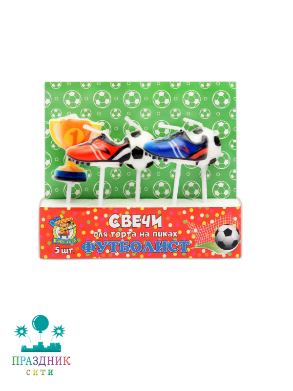 СВЕЧА д/торта Футболист на пиках