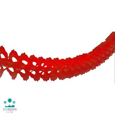 ГИРЛЯНДА бум декор Красная 3,6м