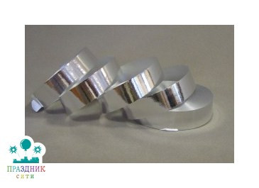 ЛЕНТА полипропилен.металл, 2 см, серебро