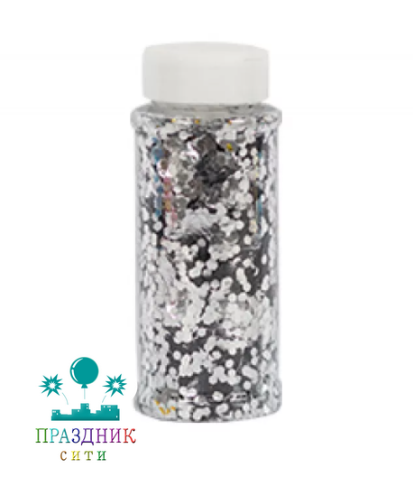 БЛЕСТКИ КОНФЕТТИ д/декора серебро 90гр