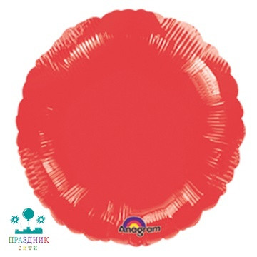 ШАР (Фольга) А Б/РИС КРУГ 18 in Металлик Red