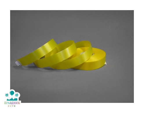 ЛЕНТА полипропилен.металл, 2см, ярко-жёлтая
