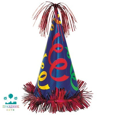 КОЛПАК фольг с бахром серпантин 25см