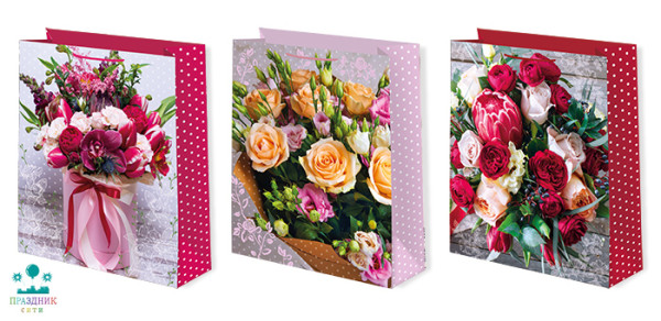 ПАКЕТ Цветы 26х32 см