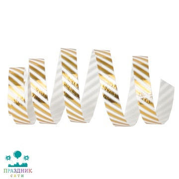 ЛЕНТА зол диагональ 5ммХ230м белая