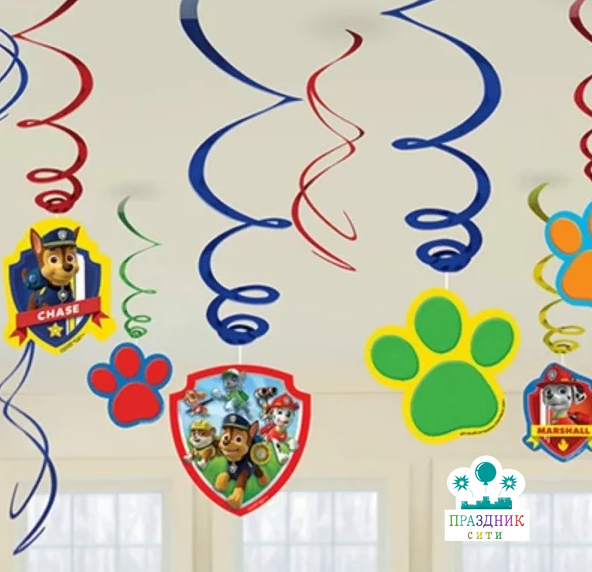 СПИРАЛЬ Щенячий патруль 46-60см 12шт