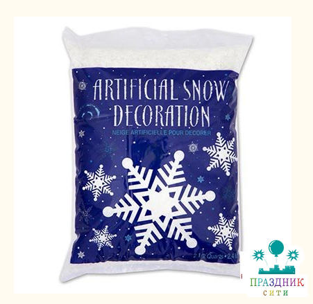 СНЕГ ХЛОПЬЯ белый/перламут 2,4л