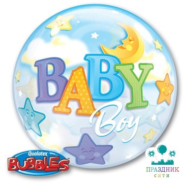 ШАР П BUBBLE 115 in Луна И Звезды Мальчик