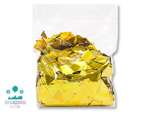 КОНФЕТТИ Прямоугольное фольг золот 300гр