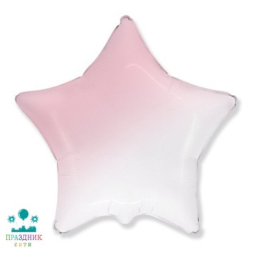 ШАР (Фольга) Ф Б/РИС ЗВЕЗДА 18 in Градиент розовый