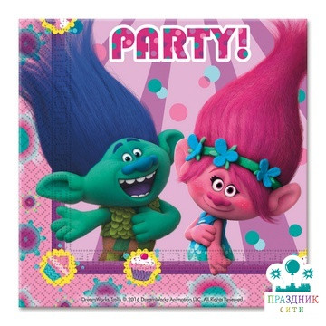 САЛФЕТКА Тролли 33см 20шт/P