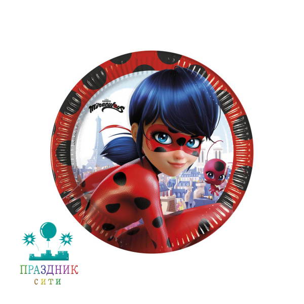 ТАРЕЛКА Леди Баг 20см 8шт