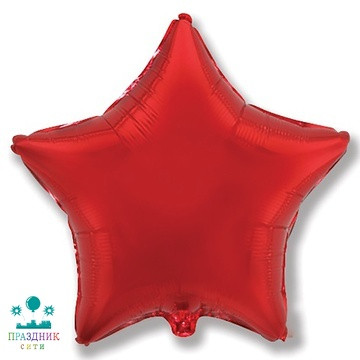 ШАР (Фольга) Ф Б/РИС ЗВЕЗДА 18 in Металлик Red
