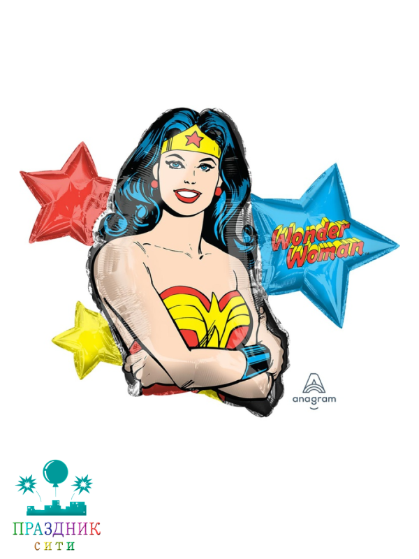 ШАР (Фольга) А ФИГУРА 90 in Чудо-Женщина