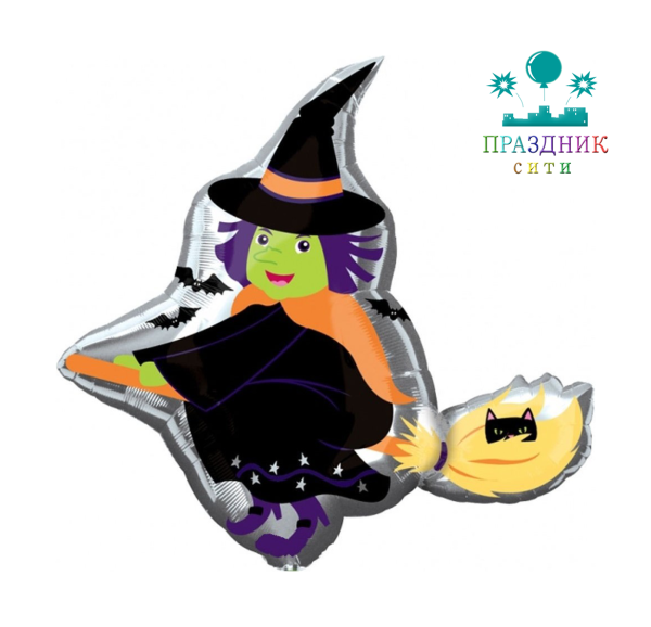 ШАР (Фольга) ФИГУРА 35 in Ведьма на метле