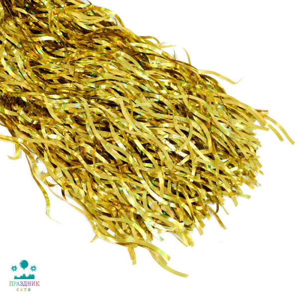 ДОЖДИК Волна голограф золото 1,5м