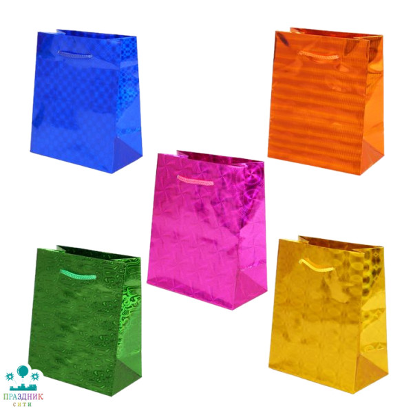 ПАКЕТ Голография, подарочный 26х32 см