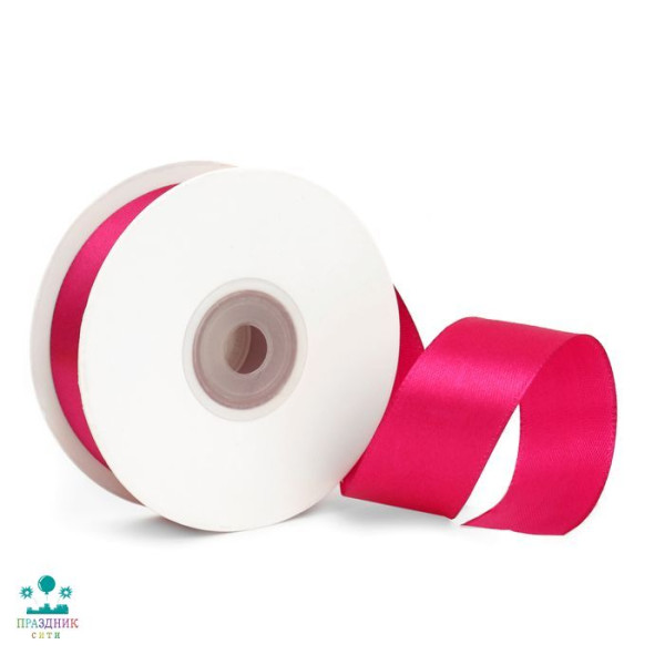 ЛЕНТА атлас 3,8 см малиновая